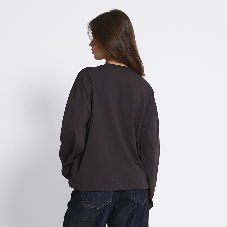 Oversized long sleeve tee "Bree" Brown